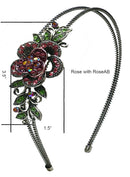 Set of 7 to Set of 9 Crystal Flower Headbands Resilient Metal Wire Hairband Headbands U86121-0119-7to9