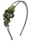 Crystal Flower Headband Resilient Metal Wire Hairband U86121-0119