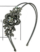 Set of 7 to Set of 9 Crystal Flower Headbands Resilient Metal Wire Hairband Headbands U86121-0119-7to9