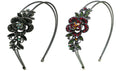 Set of 2 to Set of 4 Crystal Flower Headbands Resilient Metal Wire Hairband Headbands U86121-0119-2to4