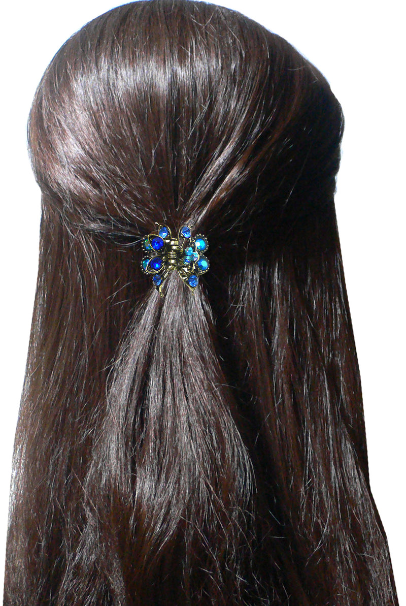 2 Set of 8,  16 count,  Mini Hair Claws Tiny Bling Hair Claws 2 ea of 8 Colors  2 Unique Styles LPW864175-5-8-2