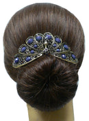 Bella Large Barrette Hair Clip Design of a Peacock for Thick Hair OD86800-5899