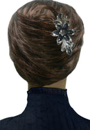 Bella Set of 7 Large Barrettes Combo 4 Styles Sparkly Crystal Barrettes 0053-7