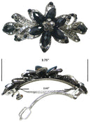 BL53 Bella Combo Set of 3 Large Butterfly/Flower Thick Hair Barrettes 2to3 Style Set-0053-14-52