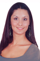 Set of 3 Pairs of Earrings 3 Unique Styles Crystal Double Hoops Mid Size Crystal Hoop 3rd pr Dangle Earrings8131