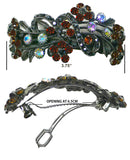 Bella Large Crystal Thick Hair Barrette French Clasp Elegant and Outstanding Design OR86015-2