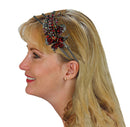 Crystal Flower Headband Resilient Wire Metal Hair Band U86121-0121
