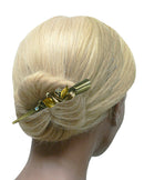 Bella Set of 6 Metal Flower Alligator Beakclips, Duckbill Hairclips YY86155-1-6