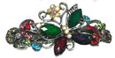 Bella Large Butterfly Barrette Sparkly Crystals French Clasp Hair Clip U86800-0053