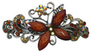 Bella Large Butterfly Barrette Sparkly Crystals French Clasp Hair Clip U86800-0053