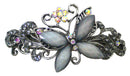 Bella Large Butterfly Barrette Sparkly Crystals French Clasp Hair Clip U86800-0053