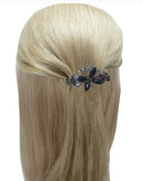 Bella Set of 7 Large Barrettes Combo 4 Styles Sparkly Crystal Barrettes 0053-7