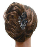 Bella Set of 9 Large Thick Hair Combo 4 Unique Styles Sparkly Crystal Barrettes 0014-52-53-9