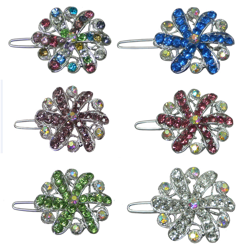 BsnapClipMed Bella Medallion Barrettes Snap Clips for Thin Hair or Young Girls U86350-1719