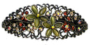 Bella Oval Barrette with Catseyes and Crystals