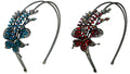Crystal Flower Headbands in Set of 2, Set of 3, Set of 4 Metal Hair Bands U86121-0121-2-3-4