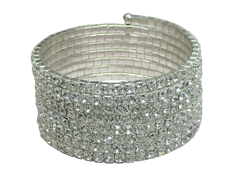 BFJ presents Brand JCGY Crystal Spiral Bracelet 8 Strands of Crystal Spirals for Bridal,  Parties 5614gs