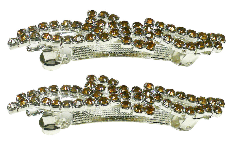 Pair of Barrettes Decked with Sparkling Stones U86420-0927-pr