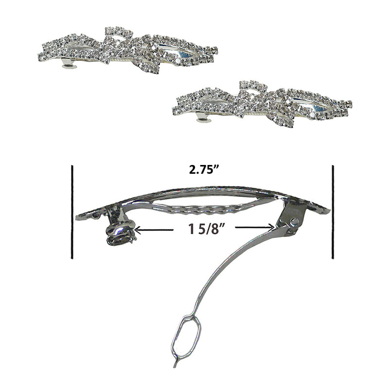 Pair of Barrettes Decked with Sparkling Stones U86420-0927-pr
