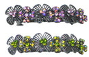 Bella Metal Crystal Barrette Sparkly Aurore Boreale YY86800-4