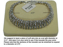Bracelet5945 Bella Crystal Band Bracelet with 300 Crystal White Crystals AD83015-5945