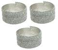 Set of 3&4 Brand JCGY Crystal Spiral Bracelets 8 Strands of Crystal Spirals Bridal, Parties 5614-3&