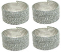 Set of 3&4 Bella Crystal Spiral Bracelets 8 Strands of Crystal Spirals Bridal, Parties 5614-3&4