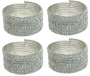 Set of 3&4 Bella Crystal Spiral Bracelets 8 Strands of Crystal Spirals Bridal, Parties 5614-3&4