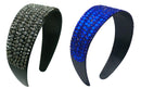 Set of 2 Wide Band Plastic Bling Bling Headband 2" Wide at Center NI86012-24611-2