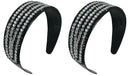 Set of 2 Wide Band Plastic Bling Bling Headband 2" Wide at Center NI86012-24611-2