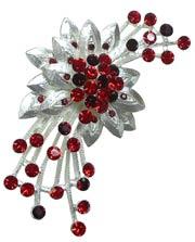 Crystal Dahlia Flower Brooch pin,