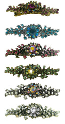 This Week's Special Set of 6 Bella Mid Size Crystal Barrettes 5A86600-1-6