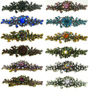 Bella Dozen Pack Med Size Barrettes 1 ea of 12 Shades of Crystals 5A86600-1-D