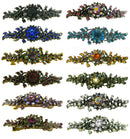 Bella Dozen Pack Med Size Barrettes 1 ea of 12 Shades of Crystals 5A86600-1-D