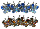 Hair Barrette Mid Size Design of  4 Shimmery Butterflies 5A86750-1