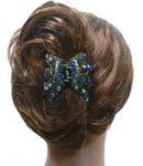 Bella Crystal Jaw Claw Clip Metal Hair Claw with Wide Cavity for Thick Hair 8 Colors GL56