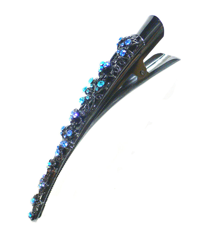Crystal Metal Alligator Hair Clip Duckbill Hairclip Beak Clip for Hair Twist Hair Bun YY86110-1
