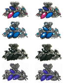 Set of 4 or Set of 8 Bella Small Metal Jaw Clip Claw Clip U86420-1521-4/8