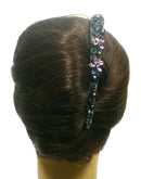 Crystal Alligator Clip Decorated w. Sparkly Stones NM86110-1-6