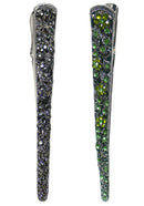 Crystal Alligator Clip with Serrated Saw Tooth Edge for Strong Grip NM86110-2