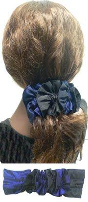 Twist 'n' Twirl Hair Tie for Thick/Thin Hair 79342blueblkSatin