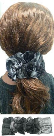 Twist 'n' Twirl  Hair Tie for Thick/Thin Hair 79344silblkSatin