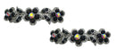 Bella Pair of Small Flower Barrettes for Thin Hair Women and Young Girls U86250-1338