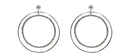 Brand jcgy Crystal Double Hoops Earrings Crystal Silvery White Movement Earrings AD89800-8131