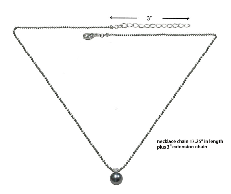 Dozen Pack Necklace Silver Chains with Imitation Pearl Pendant 85500-D