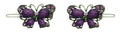 Crystal Butterfly Barrettes Snap Clips for Thin Hair Young Girls LPW86250-3