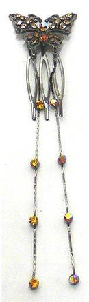 Butterfly comb with trailing streamers