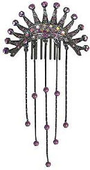 Native American Crown w/comb/crystal streamers 86265-5