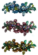 Bella Set of 3 Flower Crystal Barrette YY86800-11-3
