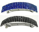 Bella Large Rectangular Bar Crystal Barrette Hair Clip,  U86900-0004-2